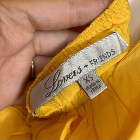 Lovers + Friends Dream Vacay Yellow Lace Dress XS - Picture 7 of 8